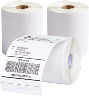 Zebra Direct Thermal Perforated Card - 57mm x 38mm x 25mm - 1000x Labels Per Roll